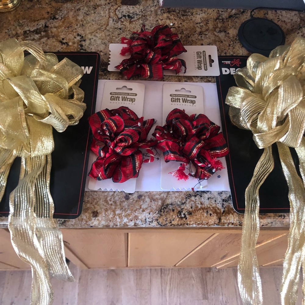 Christmas bows set of 5